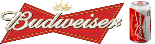 Budweiser. Iconic brand and signature beer can