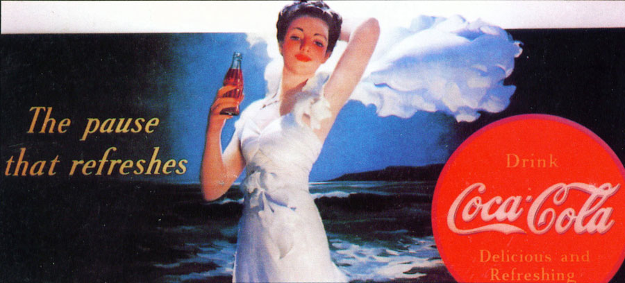 Coca-cola. Имиджевая реклама прохладительного напитка (рекламная находка)