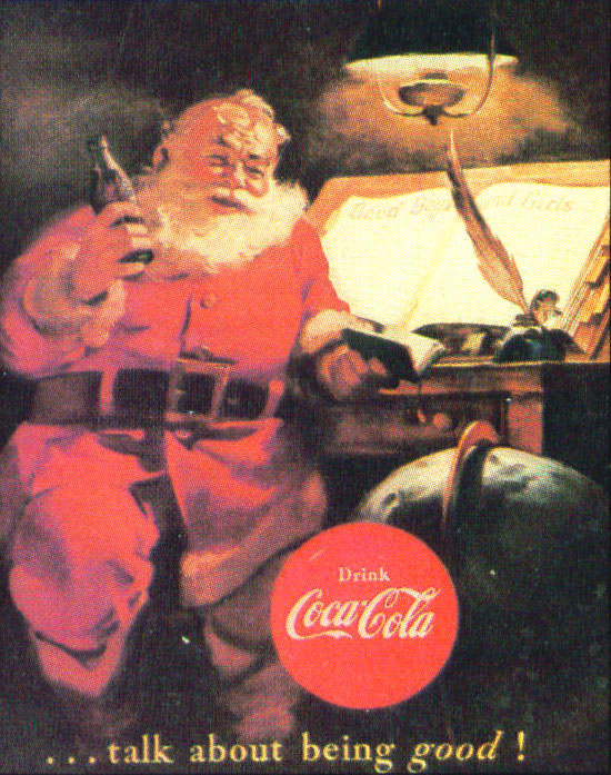 Coca-cola. Реклама напитка с Санта Клаусом (рекламная находка)