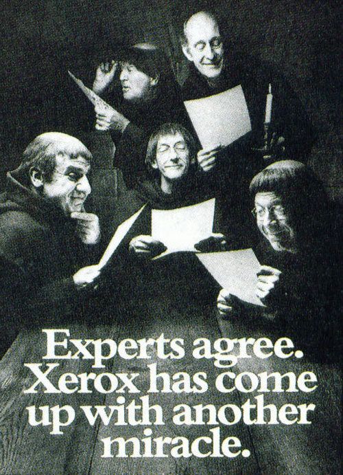 Xerox. Реклама светокопировальной техники (рекламная находка)